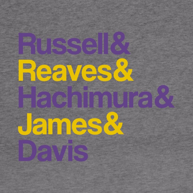 Lakers Legends: LA Starting Five Tribute Tee by BooTeeQue